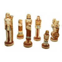 Шахматы 3157 Egipt Intarsia, коричневые, камень