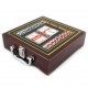 Набор для игры в покер в деревянной коробке на 100 керамических фишек с номиналом