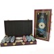 Набор для игры в покер в деревянной коробке на 300 керамических фишек с номиналом