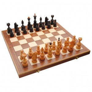 Шахматы DEBIUT Intarsia, коричневые