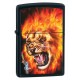 Бензиновая зажигалка Zippo 28003 MAZZI FLAMING LION HEAD BRUSHED CHROME