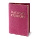 Кожаная обложка паспорта (розовый) тиснение золотом "ПАСПОРТ+PASSPORT"