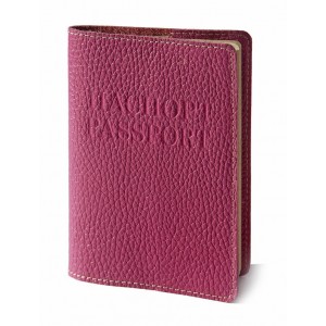 Обложка на паспорт (розовый) тиснение "ПАСПОРТ+PASSPORT"