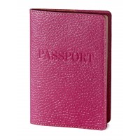 Обложка паспорта (розовый) тиснение "PASSPORT"