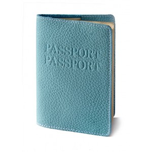 Паспорт обложка (бирюзовый) тиснение "ПАСПОРТ+PASSPORT"