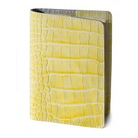 Кожаная обложка паспорта (желтый)