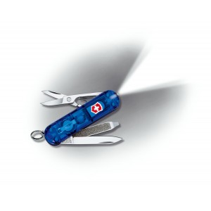 Карманный нож  Victorinox SwissLite Sapphire 0.6228.T2,прозрачный синий с фонариком